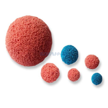 Bola de limpeza de borracha de esponja de 18 mm para limpeza de tubo de condensador com design de design 60deg c